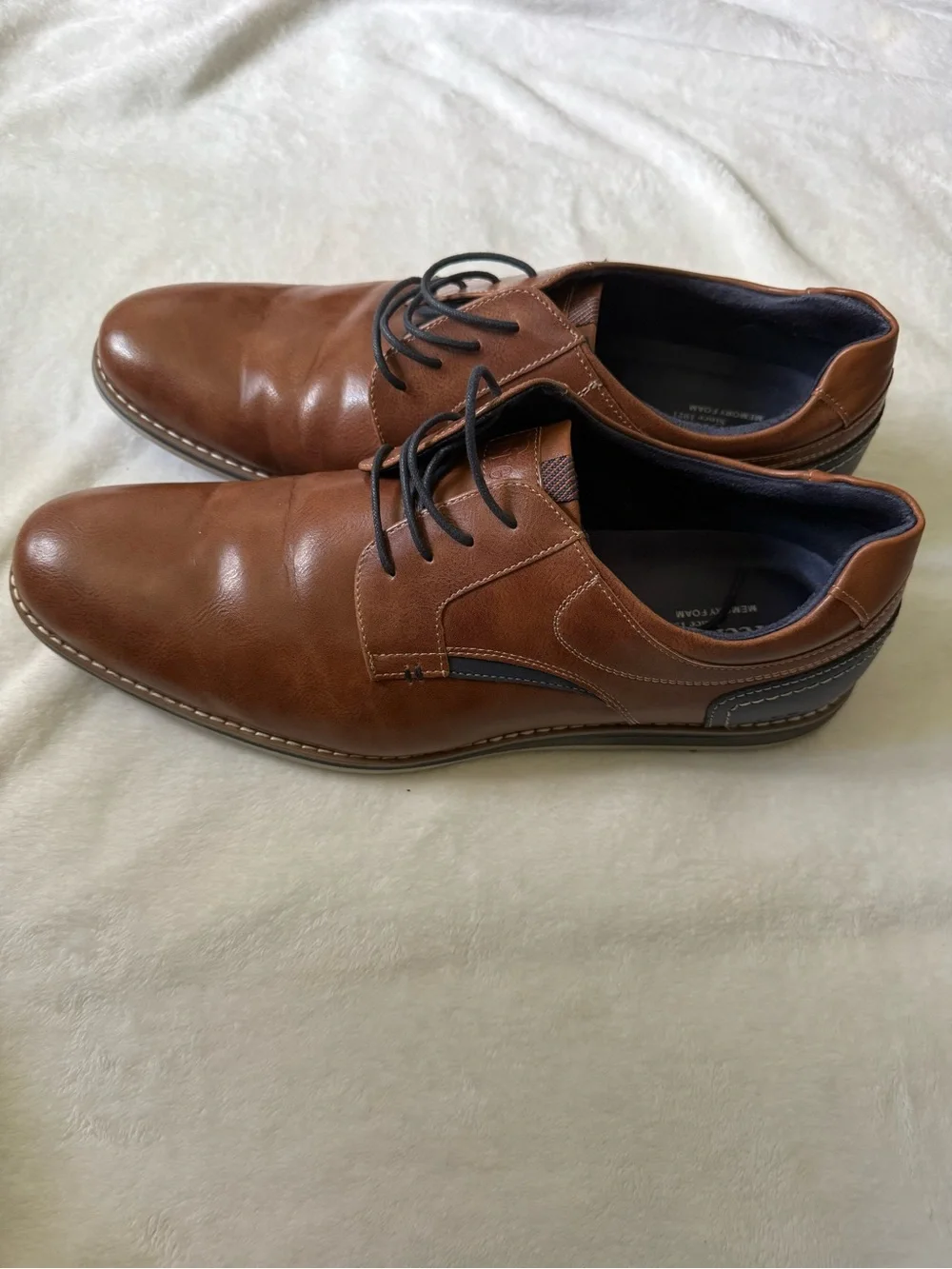 Men's Brown Leather Lace-Up Dress Shoes